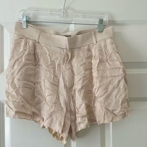 Zara Cream Silk Shorts